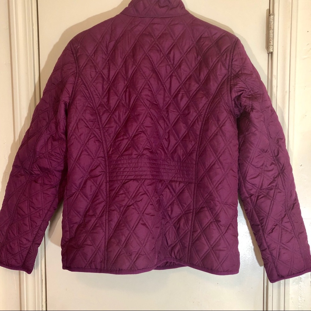 Faded Glory Diamond Puff Purple Button Up Coat M - Picture 4 of 5